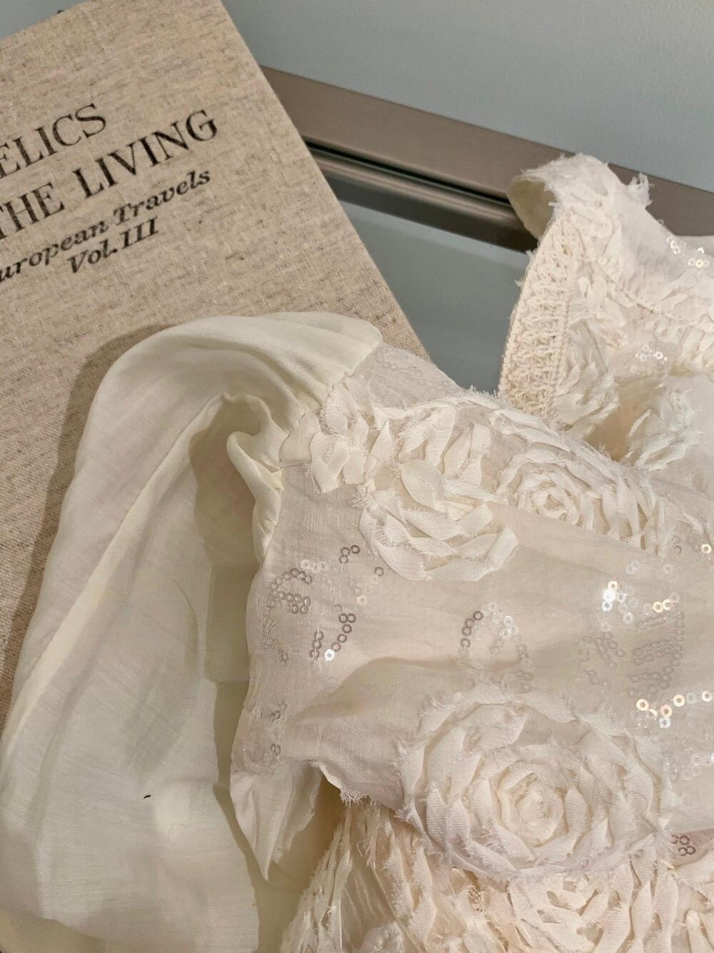 【加拿大直郵】 加拿大 SCENARIO 象牙輕語蕾絲連身裙 S-M碼 奶油色 乳白色 M