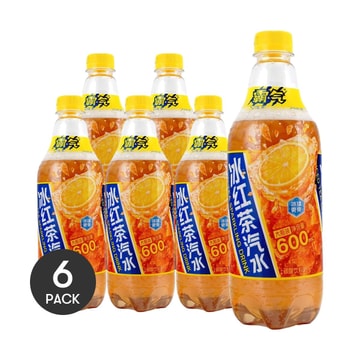 元气森林 霸气冰红茶汽水 600ml *6【6份超值装】【强劲气泡超清爽】【0阿斯巴甜】