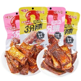  味芝元 鲜辣鱼排 鱼尾 湖南特产 麻辣零食小吃混装15g*8袋