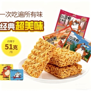 【中國直郵】 統一 小浣熊經典懷舊粉包乾脆麵香辣蟹味51g*15包