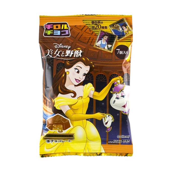 日本TIROL CHOCO松尾 蜂蜜紅茶口味巧克力 迪士尼系列 美女與野獸 45.5g