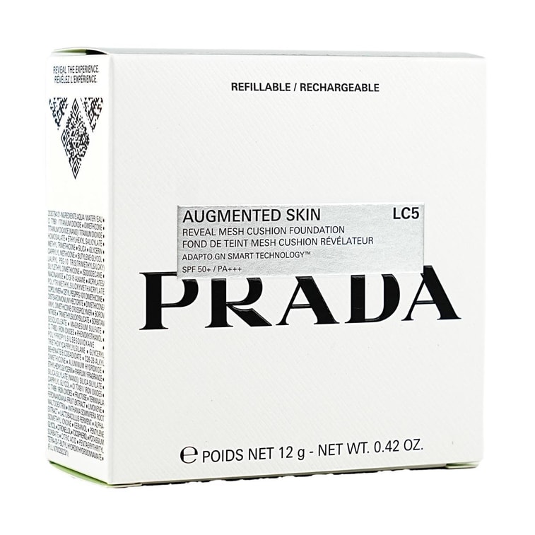 PRADA普拉达 尼龙气垫 全新气垫粉底液 高遮瑕持久 不脱妆 干净柔焦 妆感似肤感 SPF50+·PA+++ 12g #LC5 白皙色【HOT】 7