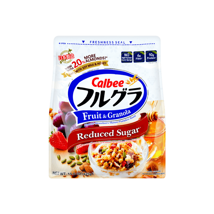 日本CALBEE卡乐比 营养水果谷物麦片  425g 即食冲饮代餐