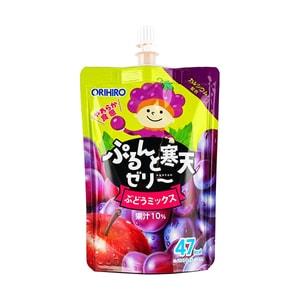 ぷるんと寒天ゼリー グレープミックス味 4.6オンス【脂肪0・低カロリー】