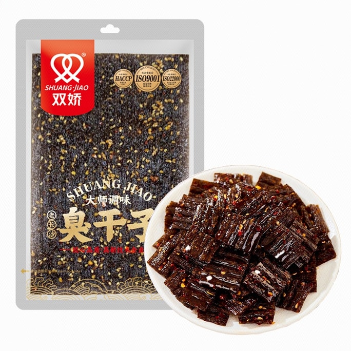 【中国直邮】 双娇 臭干子(麻辣味) 128克