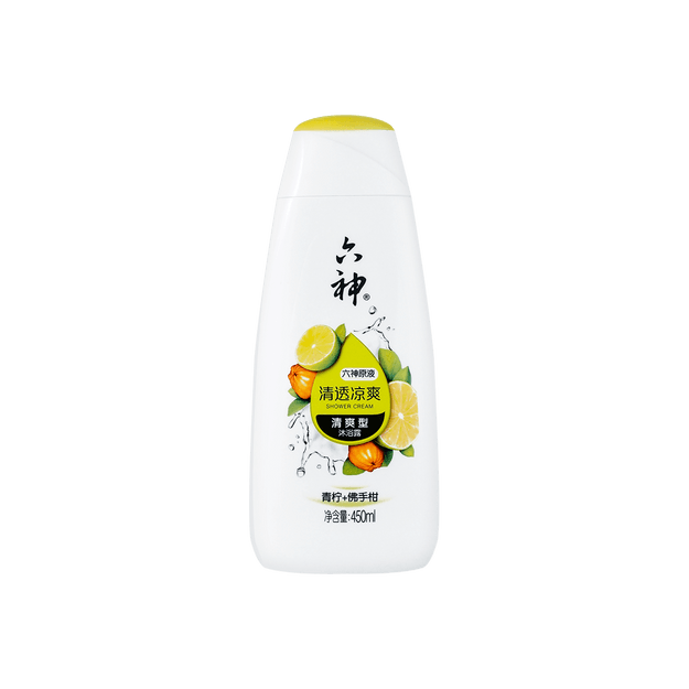 商品详情 - 六神 清透凉爽沐浴露 清爽型 青柠佛手柑 450ml - image