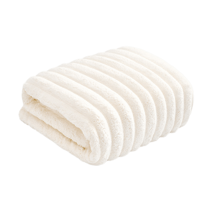 Coral Fleece Bath Towel Vertical Stripe Oversized Bath Towel Bath Towel Beige 80160cm