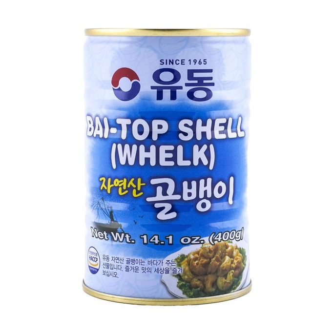 韩国YOO DONG 韩式风味野生海螺罐头 即食海鲜 400g