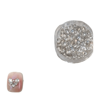 Brilliant Clear Flat‑back Zircon Nail Rhinestones 2 Pcs
