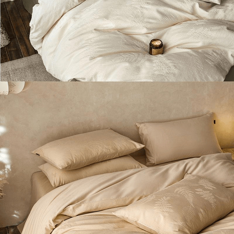 【中国直邮】 Lullabuy 谧语间纯棉床上四件套(床笠款)黄昏-Queen