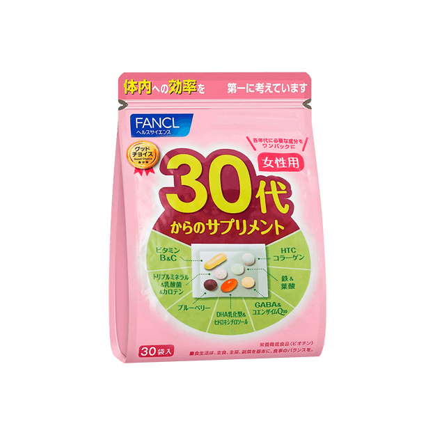 商品详情 - 日本FANCL 女性30+综合营养包 30袋入 - image  0
