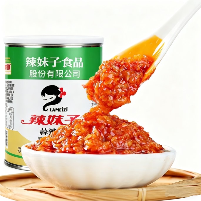 Spicy Girl Garlic Chili Sauce 1 bottle 248g for cooking, Hunan garlic chili sauce for barbecue, mixed noodles, hotpot, home and restaurant use seasoning