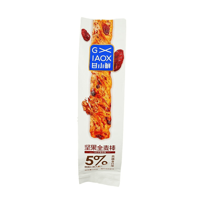 甘小鲜 坚果全麦棒 100g【0蔗糖高膳食纤维】【营养早餐吐司面包】
