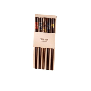 Solid Wood Chopsticks Antibacterial And Mold-Resistant 5 Pairs * 1 Bag