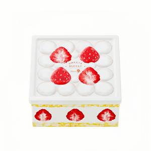 Seasonal Limited Edition Valentine's Day Limited Edition Strawberry Chocolate Biscuit Box Square Gift Box 6pcs