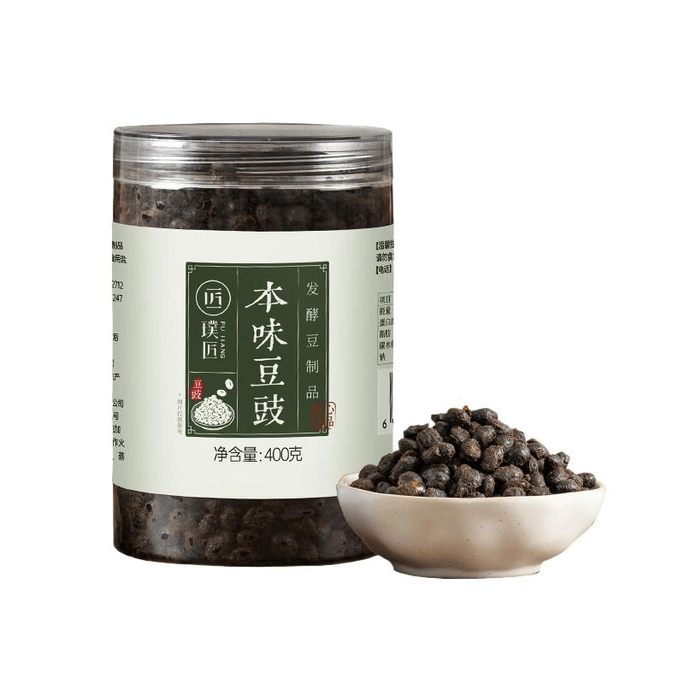 【중국 직송】푸장 검은콩 과립 오리지널 건조 검은콩 조미료 400g*1캔