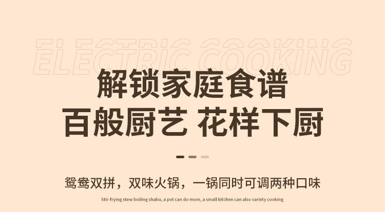 力好佳 多功能鸳鸯锅电热火锅双胆电饭锅全自动电饭锅送蒸笼 一台