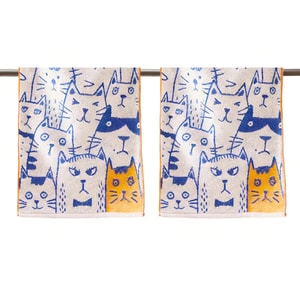 Cotton Towel Medium Size 2 Pcs 31x60cm Cat New Style Cotton Face Towels FBMQC