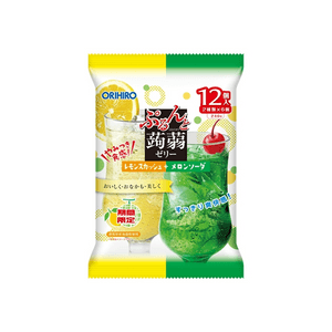 レモンスカッシュ＆メロンソーダ こんにゃくゼリー 12個入 【限定版】【爽やかな味】