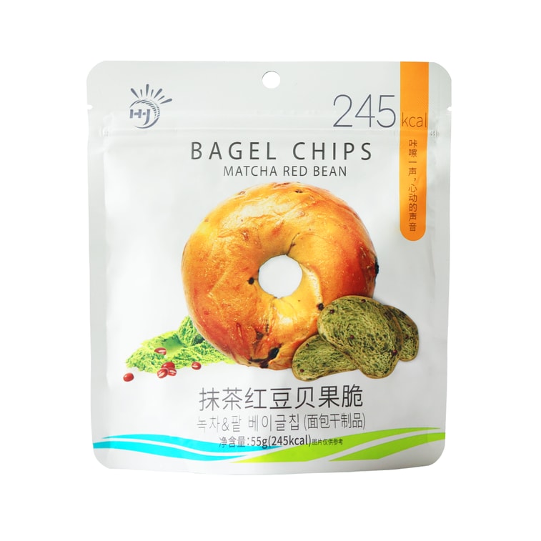 Bagel crispy bread with low calories and low fat matcha red bean flavor 55g 6