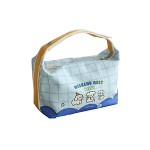 New Insulated Bento Bag Happy Dog Circular Handheld Technology Clip Cotton Thick Silver Coated Insulated Bag F