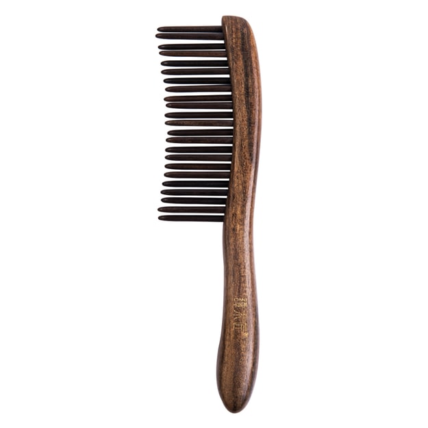 Tan Mujiang Double Wide Tooth No Static Hair Comb Natural Chacate