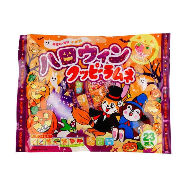 日本KAKUDAI制果KUPPY RAMUNE 草莓+橙子味酸甜糖果 92g