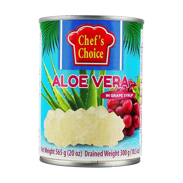 CHEF'S CHOICE Aloe Vera Cubes in Grape Flavored Syrup ,20 oz Dessert IngredientChewy Aloe TextureBeverage & Baking Us