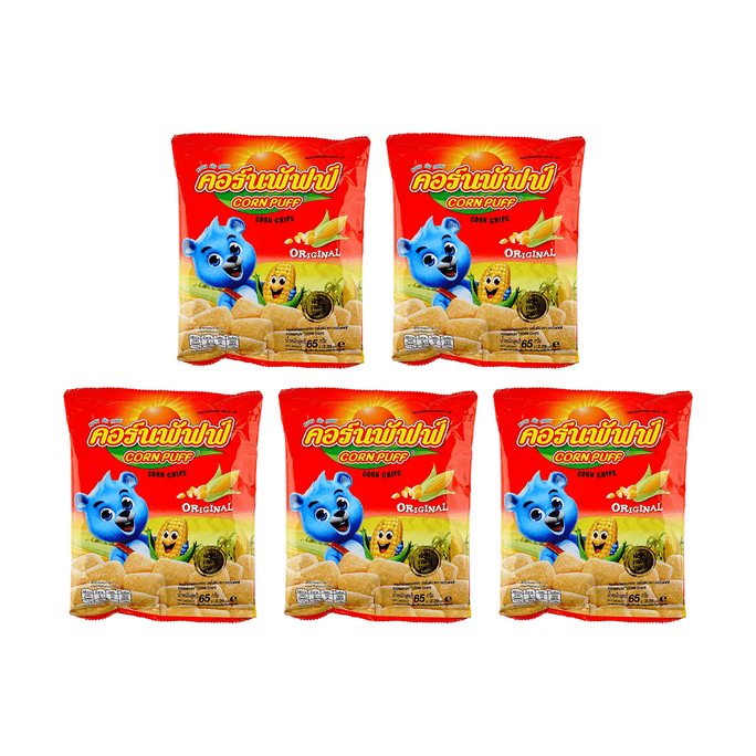 泰国HANAMI CORNPUFF玉米泡芙 玉米酥薯片 原味 65g*5包 【超值装】