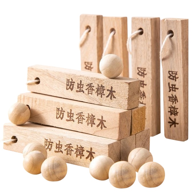 【中国直邮】 水月秦淮 香樟木条 防虫 防霉 防潮 15根