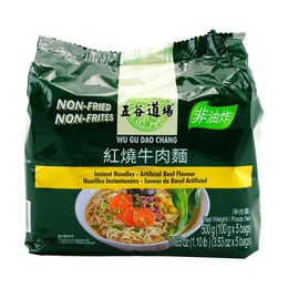 五谷道场 方便面 红烧牛肉味 袋装 100g*5包