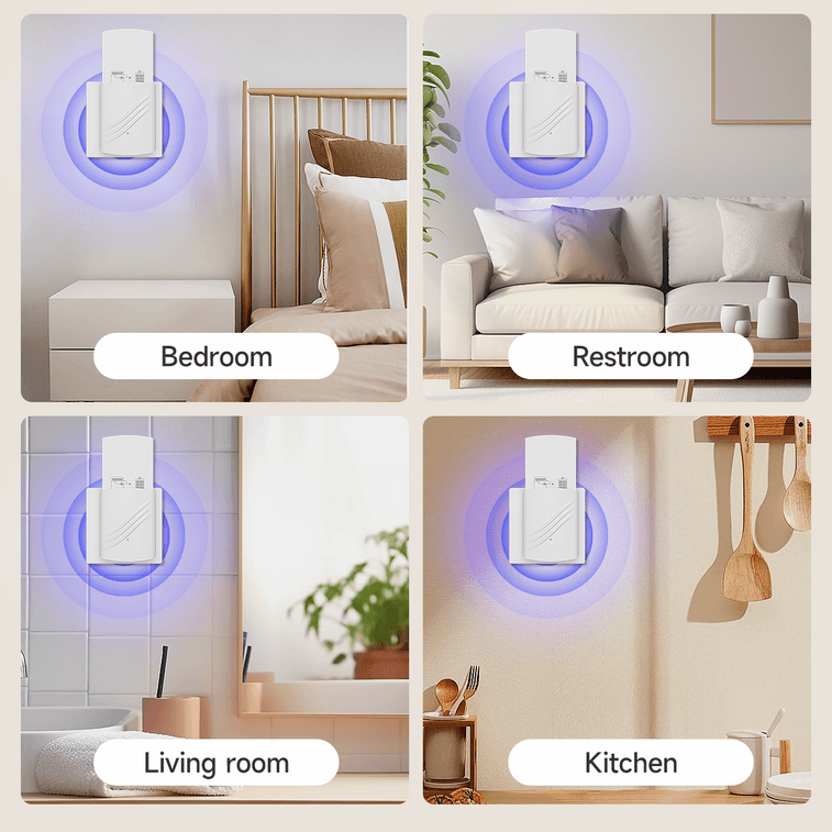 Indoor Flying Insect Trap With UV Attractant Night Light Plug-in Outlet with 2 Refill Cards 11