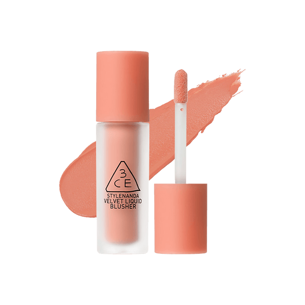 【热销网红色】韩国3ce 丝绒慕斯质地雾面液体腮红液 #like that 半熟