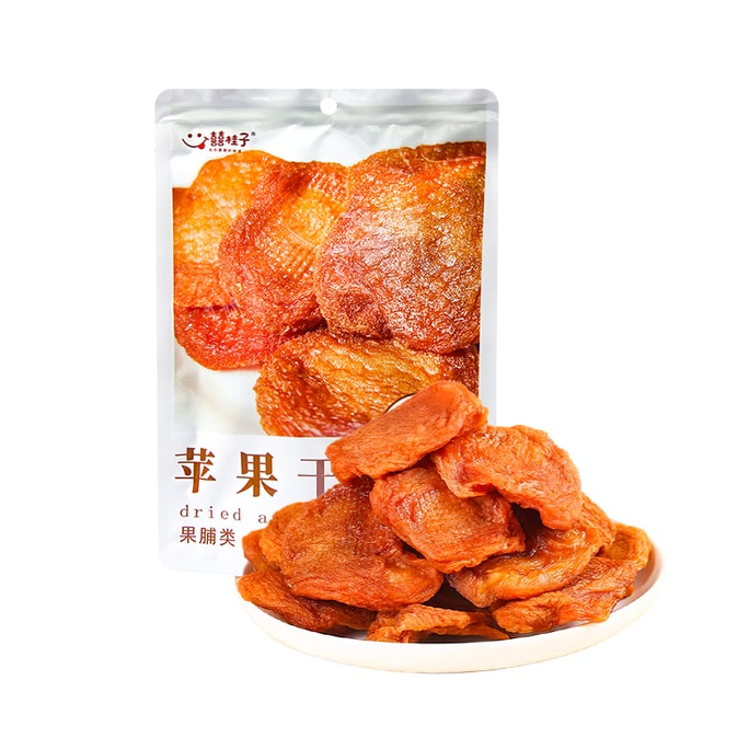 Apple slices dried thick-cut candied & dried yellow peach low-temp slow-baked. 100g zero-additive leisure snack.