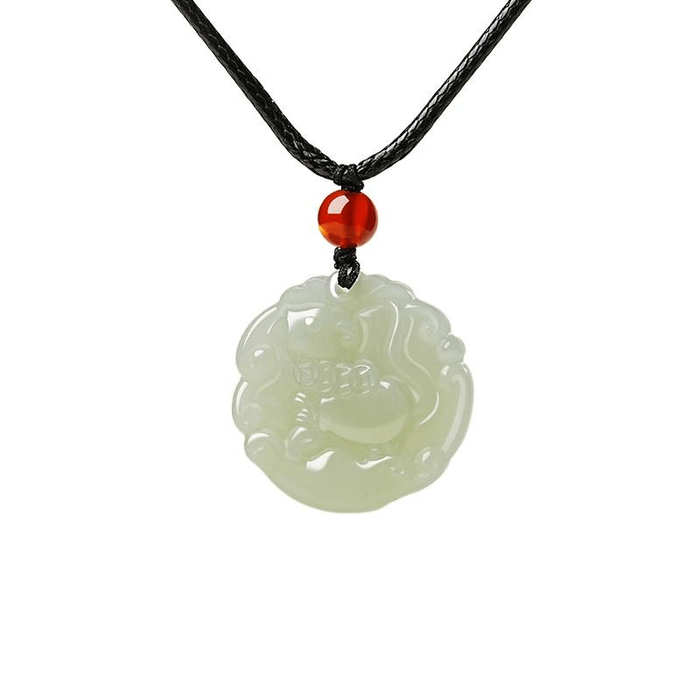 中国直邮】 故宫文创故院文创和田玉吊坠玉石生肖玉牌玉佩项链玉坠挂绳