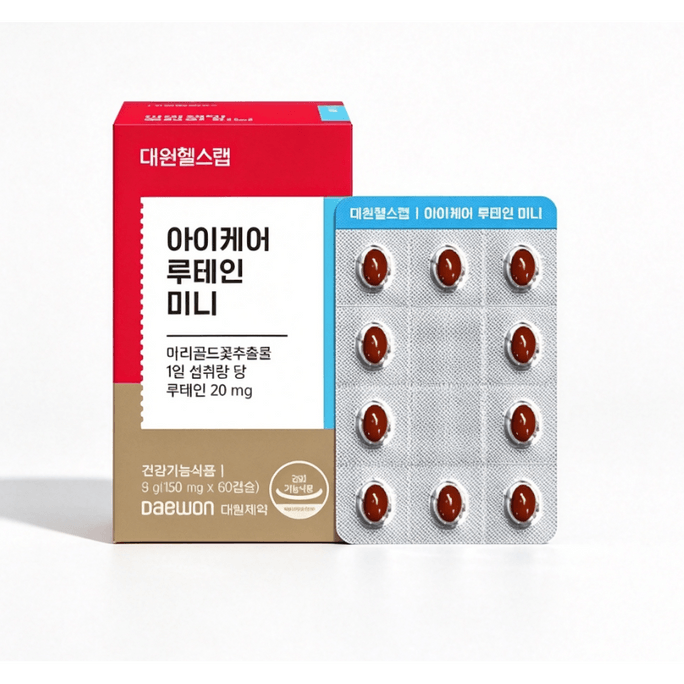 【韩国直邮】 韩国 Daewon 大元制药 护眼叶黄素迷你胶囊 150mg×60 粒 万寿菊提取物成人眼部营养补充