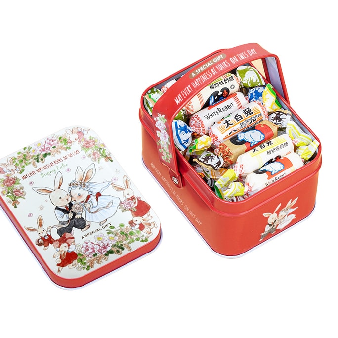 White Rabbit【Eternal Childhood Memory】Milk Candy – Bunny Love Gift Box Mixed Flavors 118g, Festive Snack for Christmas, Mid-Autumn, Valentine's & New Year Gifts