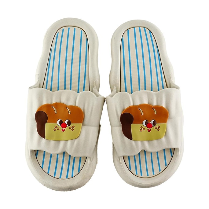 Kawashima-ya Soft Sole Slippers Toast White [38-39]