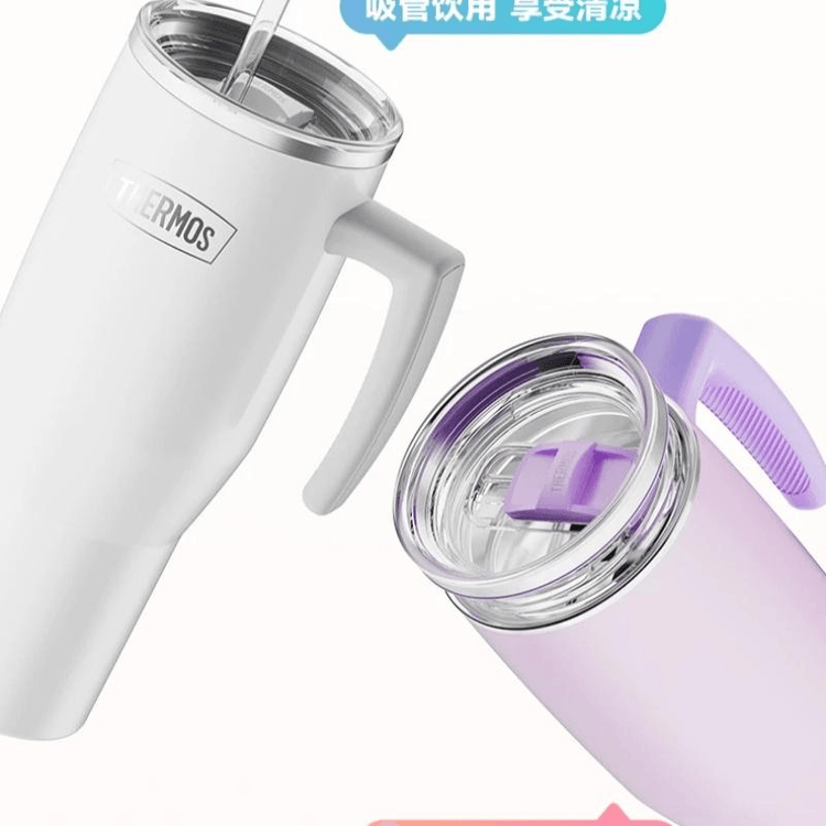 中國直郵】 日本THERMOS 膳魔師大容量保溫杯巨無霸高顏值吸管運動水杯