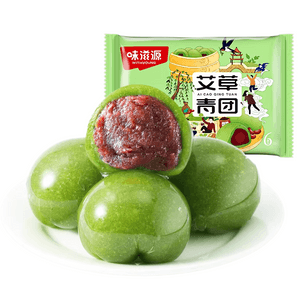 【中国直邮】 味滋源 春味正好 艾草青团(豆沙馅)252g 时令江南糕点 艾草清香 软糯不粘牙 0添加防腐剂 休闲零食