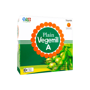 Vegemil A 플레인 두유 6.4 fl oz*16팩【비타민 D와 칼슘 풍부】【오리지널 맛】