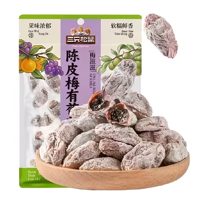 Tangerine Plum Grapes Raisins Orange Peel Flavored Preserved Fruit Mango Sweet and Sour Snacks 100g