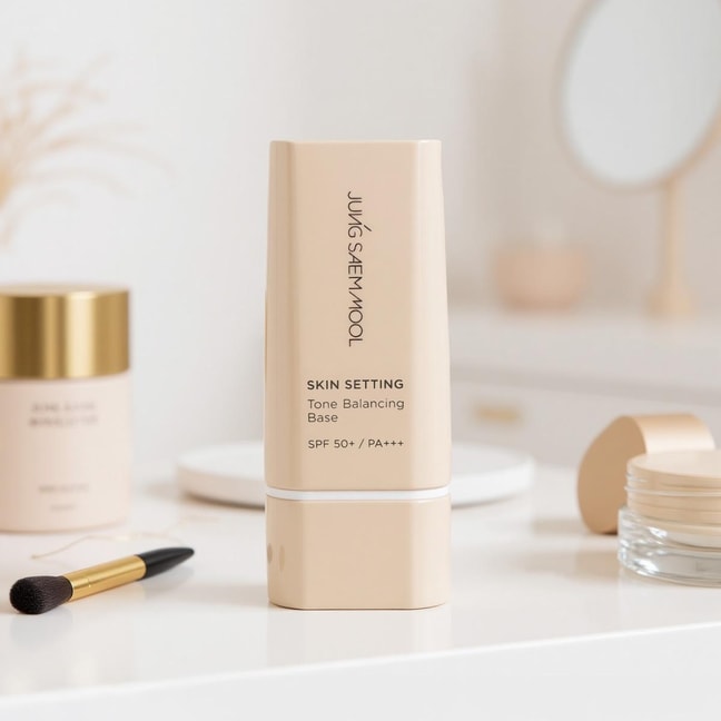 Skin Setting Tone Balancing Base, 3-in-1 Sunscreen Makeup Primer, SPF50+ / PA+++, 1.35 fl.oz. Version Randomly