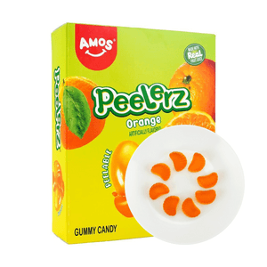 Peelzer Fruit Gummy Candy,  Orange Peeling Candy, 8.5oz