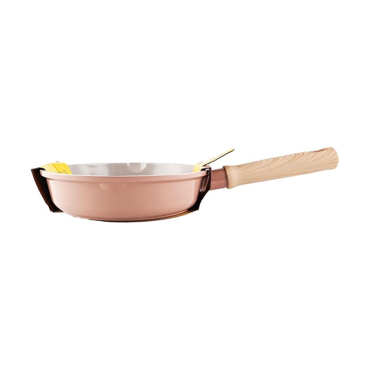 Poêle à frire en cristal de céramique, poêle/wok antiadhésif à concentration d'huile, couvercle non inclus, 7,9 pouces, convient pour induction et 5
