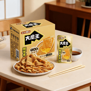 盐津铺子 大魔王 魔芋素毛肚 六必居麻酱味 20包【富含膳食纤维 饱腹解馋】【中英文包装随机发】360g