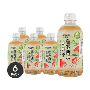 中國大陸版三得利 蓮霧西瓜龍井茶 果茶飲料 350ml *6【6份超值裝】【清爽低卡】