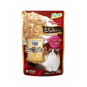 [일본 직배송] 유니참 PET 은수저 종합영양식품 참치 가다랭이 35g
