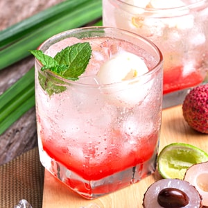 Lychee Fizzy Sparkling Water, 0 White Sugar and 0 Calories, 16.2 fl oz*15【Value Pack】
