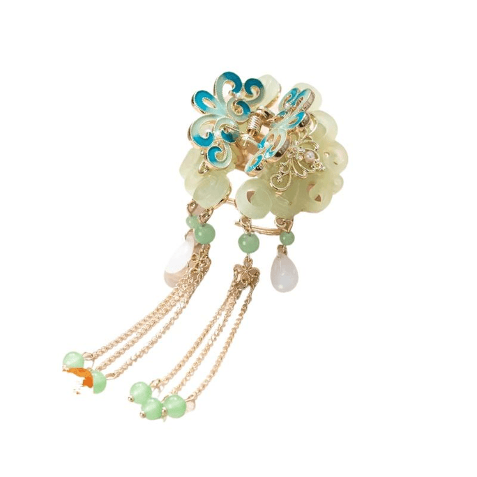 [중국 직배송] 자금성 문화창조용품 - 둔황 나비와 구름 장식 머리띠, 12.2*3.2cm*1개